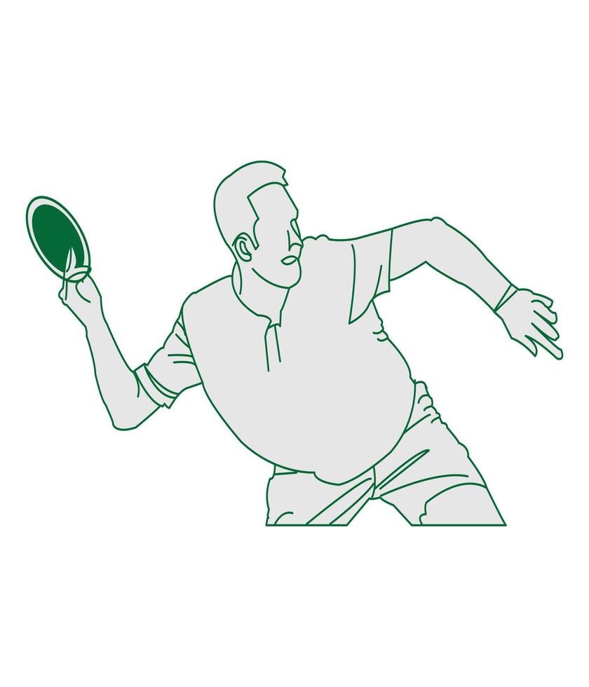 a man is holding a golf racket in his hand vector