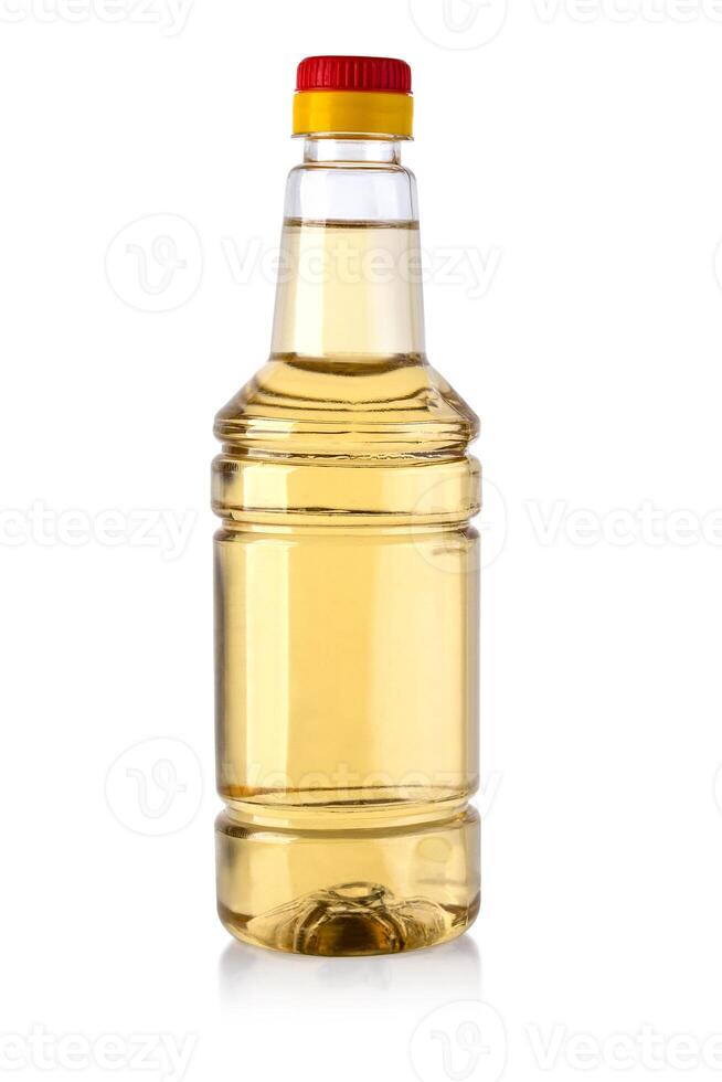 Plastic bottle with apple vinegar photo