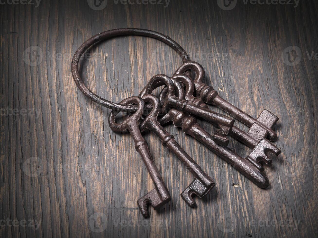 Old rusty keys photo