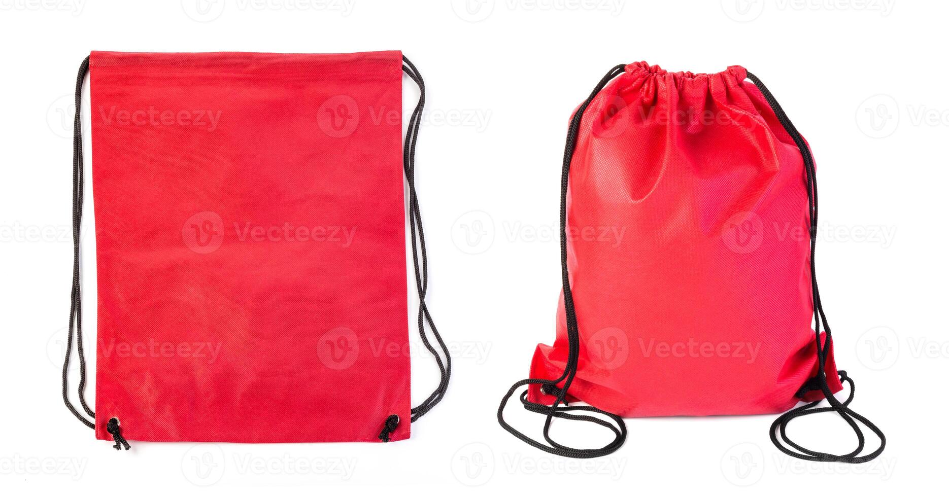 drawstring pack isolated photo