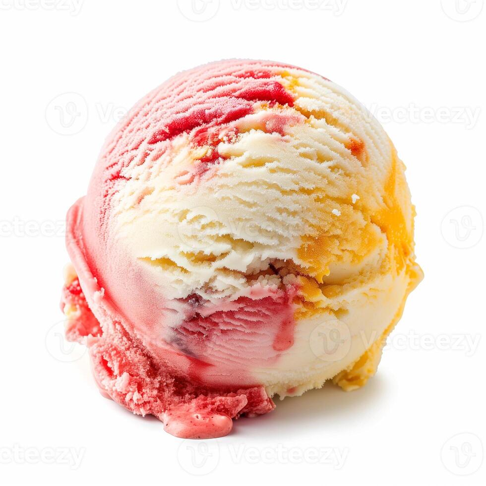 AI generated A scoop of ice cream isolated on a transparent background photo