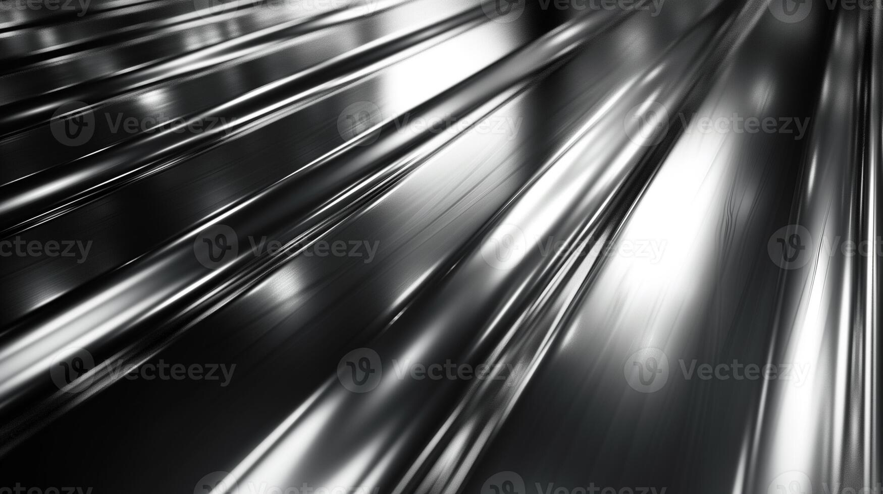 AI generated Monochrome Metal Elegance, Sleek Reflections photo