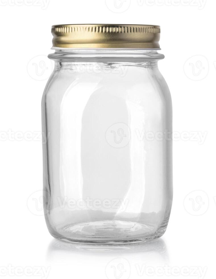 empty glass jar isolated photo