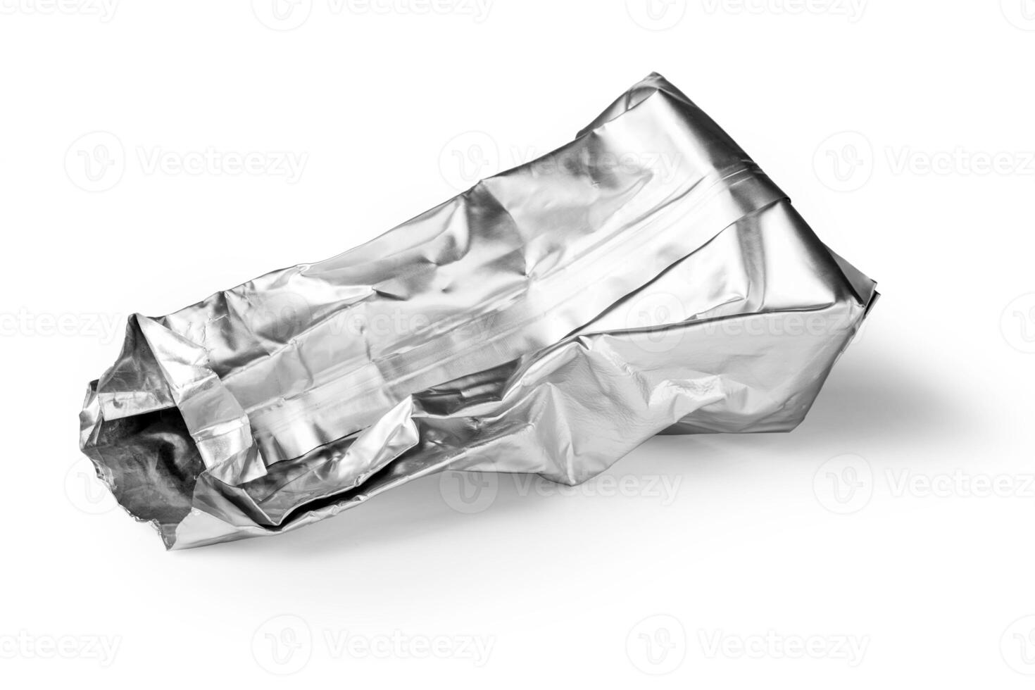 crumpled packaging isolated photo