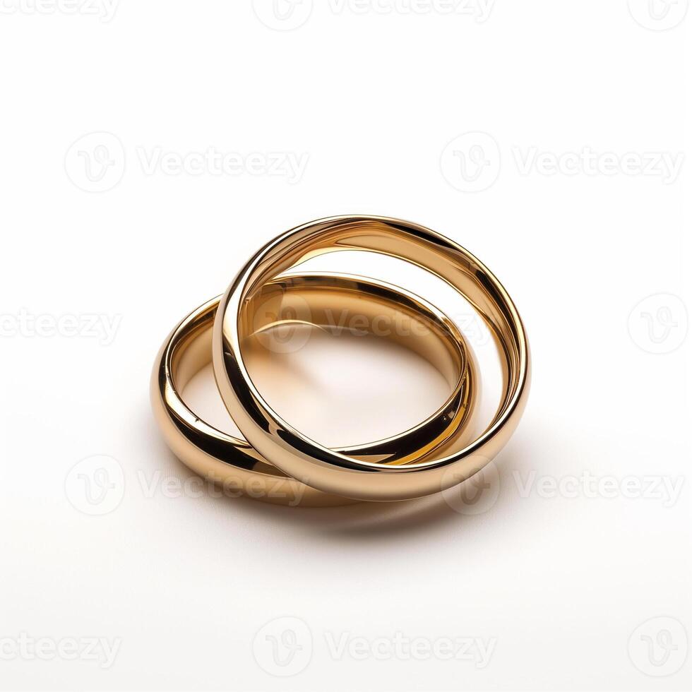 AI generated Symbolic Wedding Bands Unity Display photo