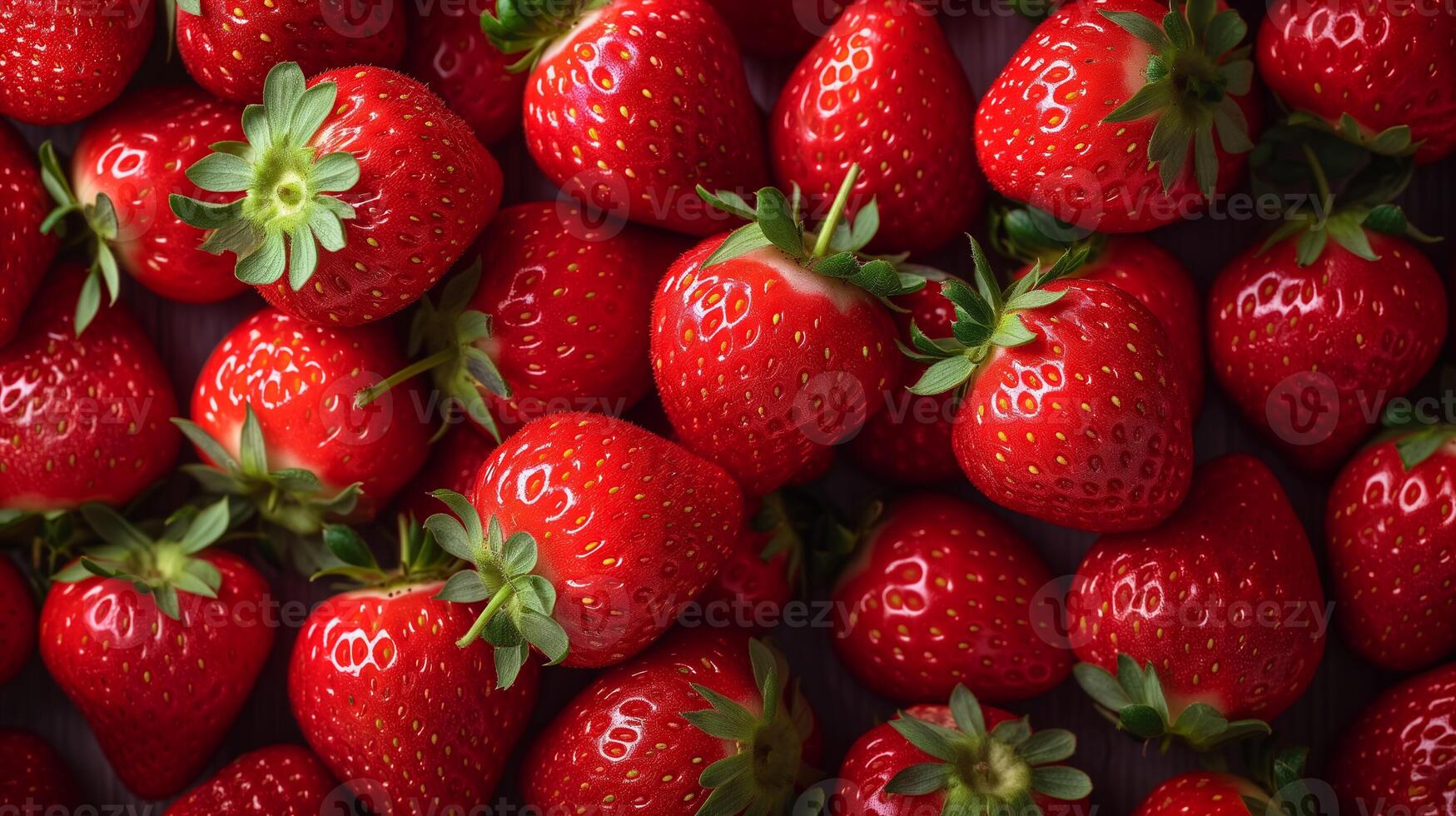 AI generated Ripe Strawberries Close up   Summer Freshness photo