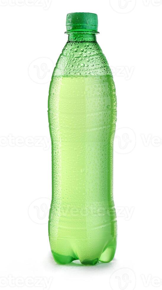 verde el plastico botella con gotas foto