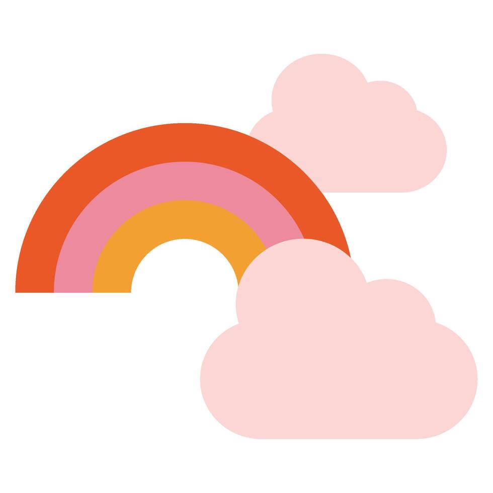 arco iris icono primavera, para uiux, web, aplicación, infografía, etc vector