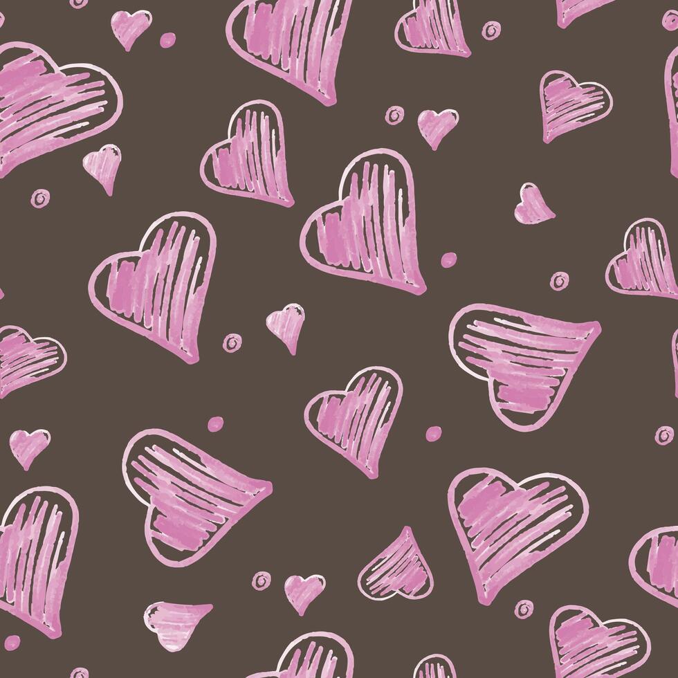 Pattern with a heart for Valentine's Day for textiles, labels, geometric style templates. Pink is a modern color. vector