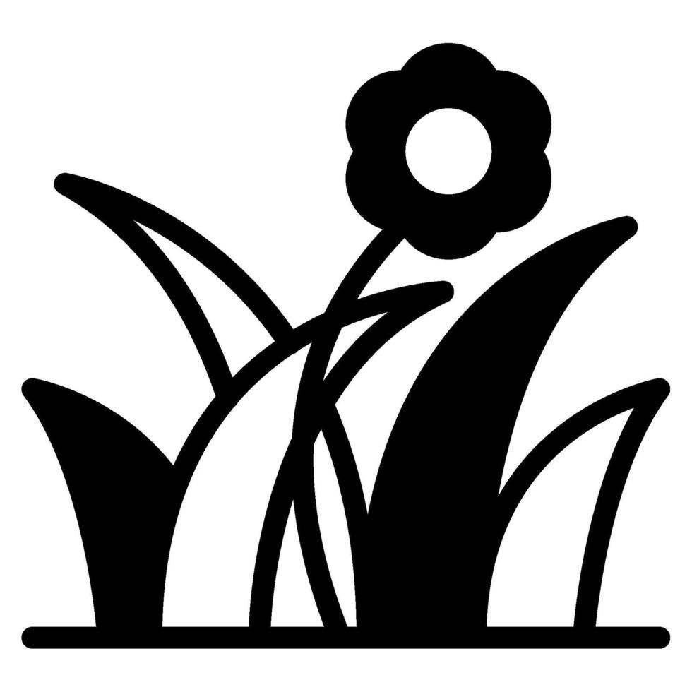 floreciente prado icono primavera, para uiux, web, aplicación, infografía, etc vector