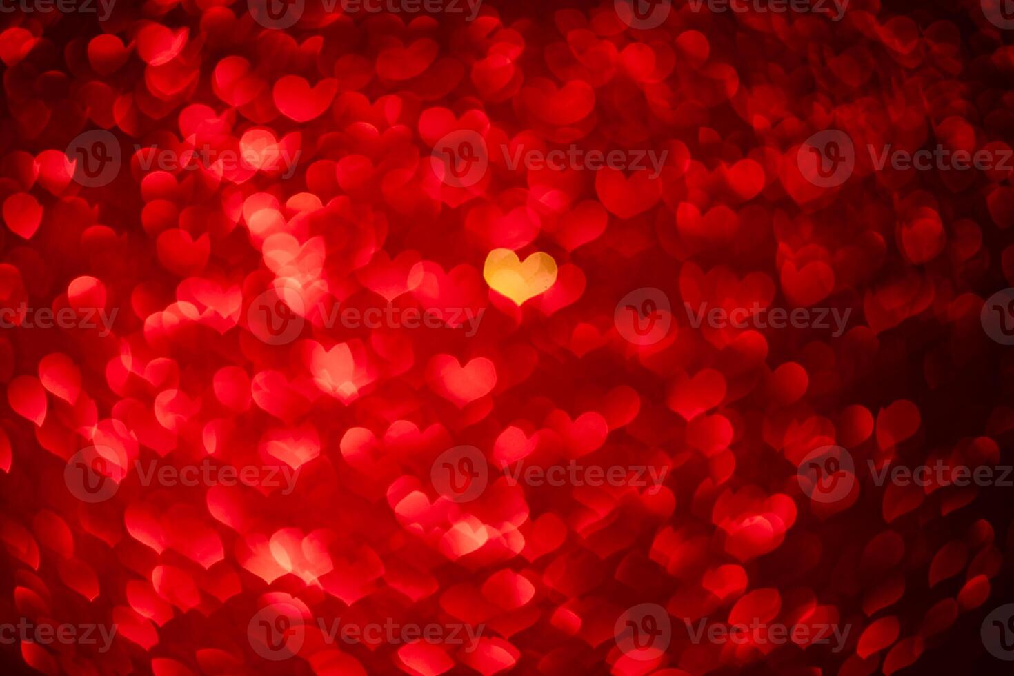 red background with heart-shaped highlights. Beautiful holiday background, background for postcards photo