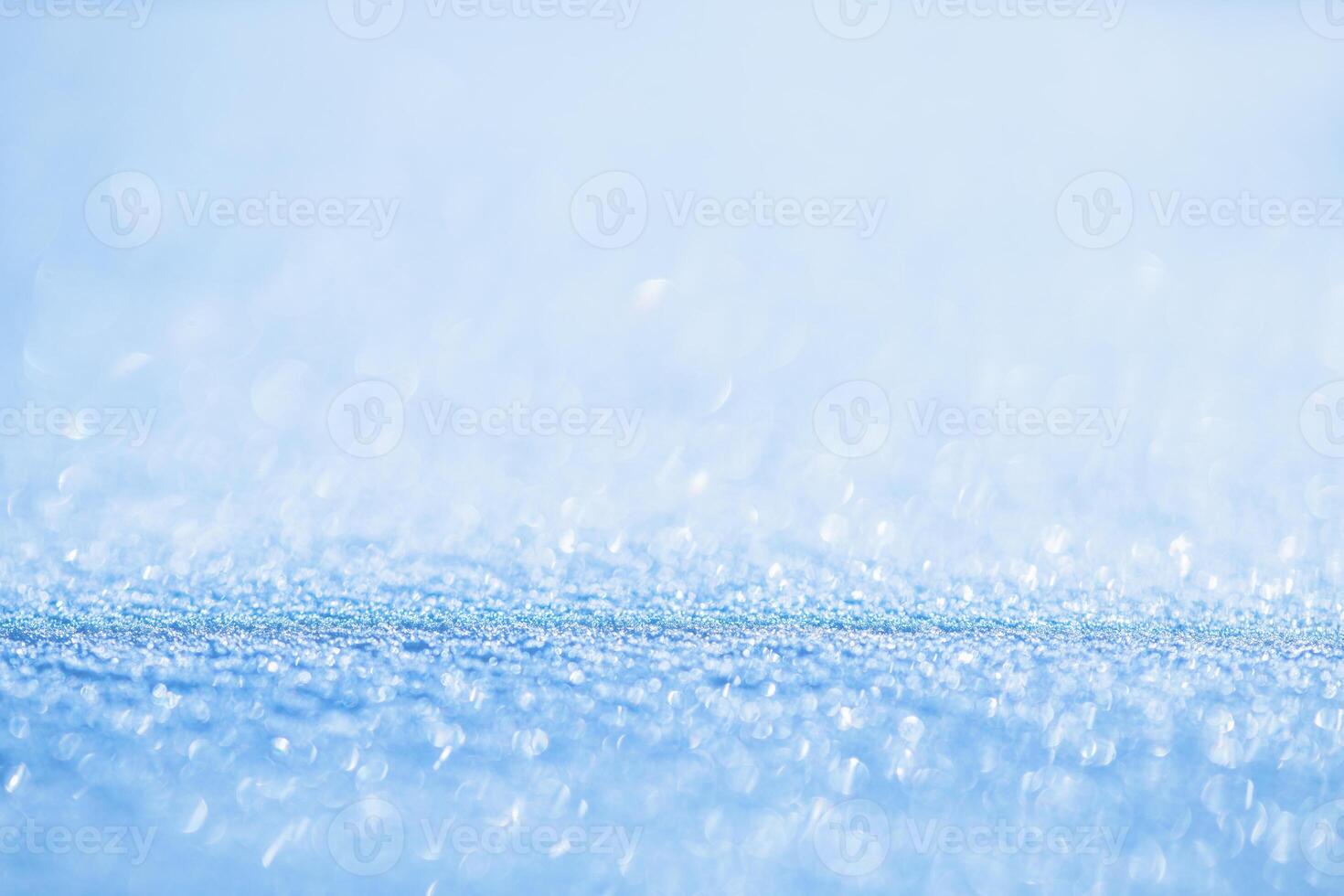 natural winter background, fresh fluffy snow, sun glare photo