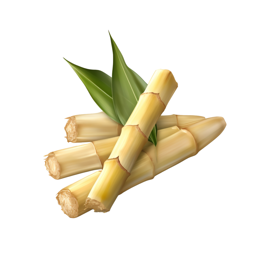 AI generated Fresh and beautiful Bamboo stalk isolated on transparent background png