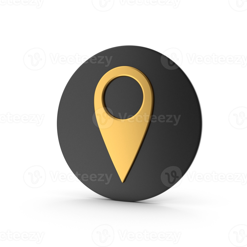 3D PNG Map Pointer, Location Map Icon, Black Texture, Black location pin or navigation, Web location point, pointer, Grey Pointer Icon, Location symbol. GPS, travel, navigation, place position