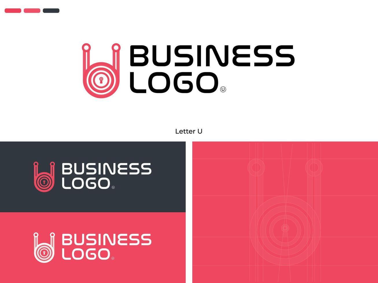 Alphabet letter icon logo u vector