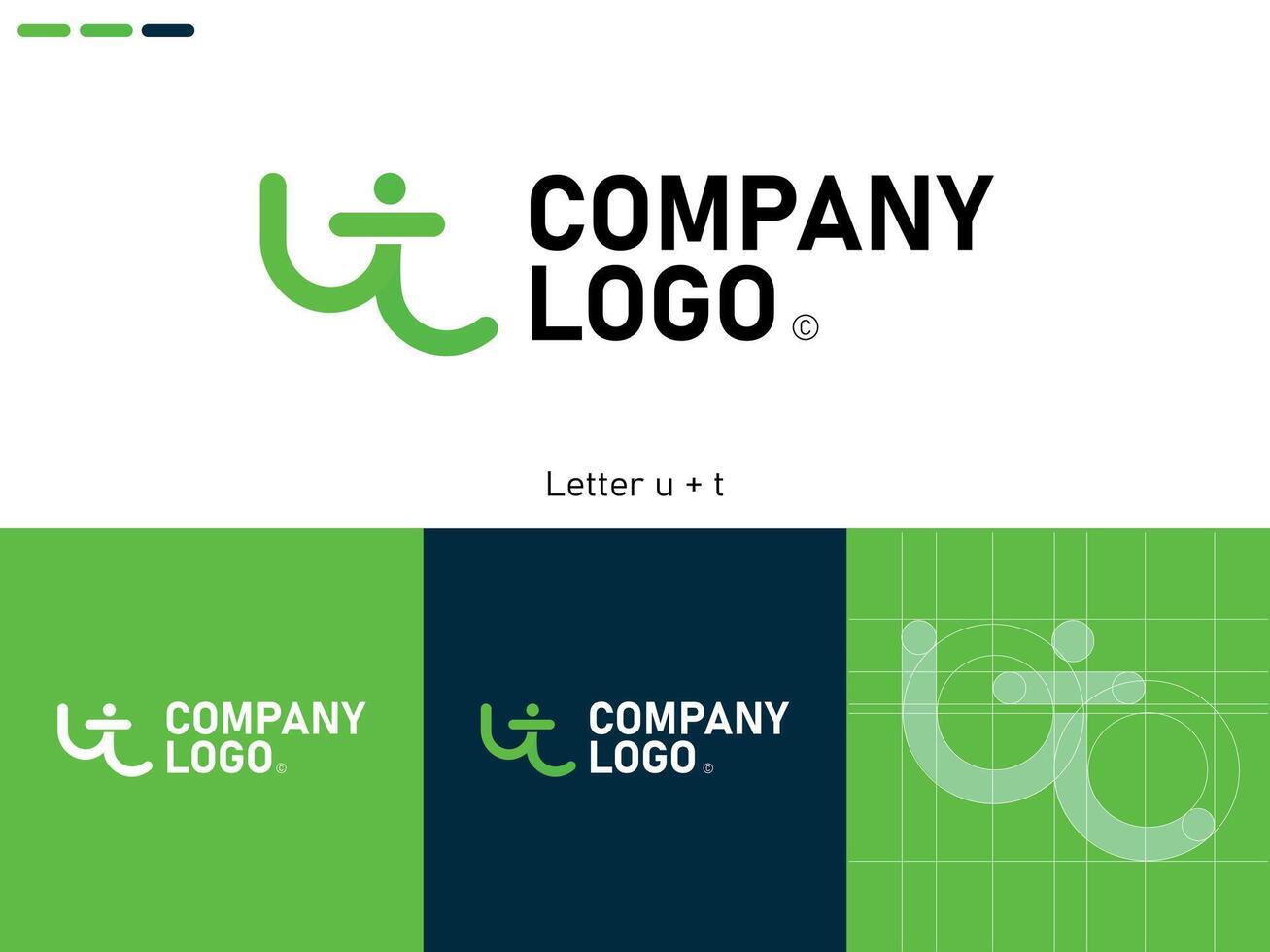 alfabeto letra icono logo ut, ut, tu vector