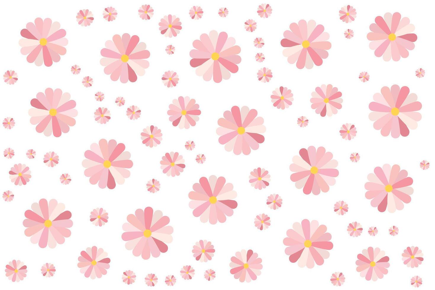 Floral pattern in pastel tones on white background vector