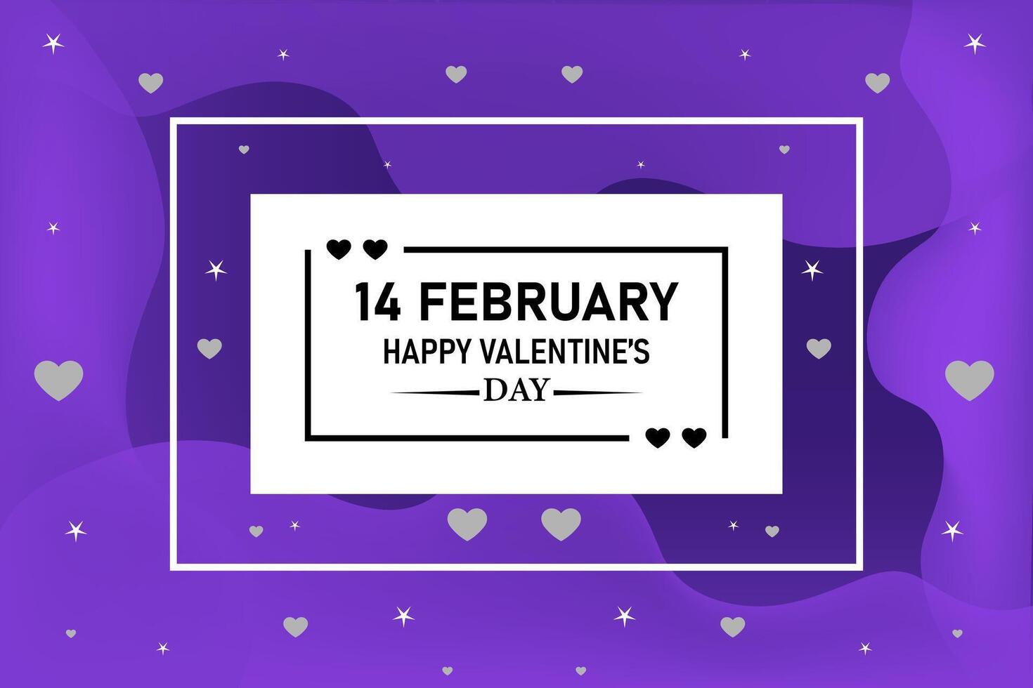 Valentine Day Celebration typography animation. love line hearts border in middle Confetti Decorative festive romantic background Greeting wish friends family. couple love day party marriage proposal vector