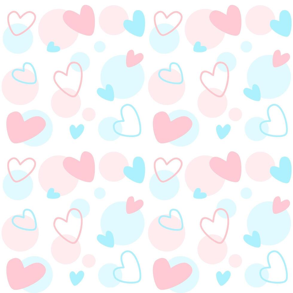 Seamless pattern with heart, love, valentine for background, decoration, wrapping paper vector