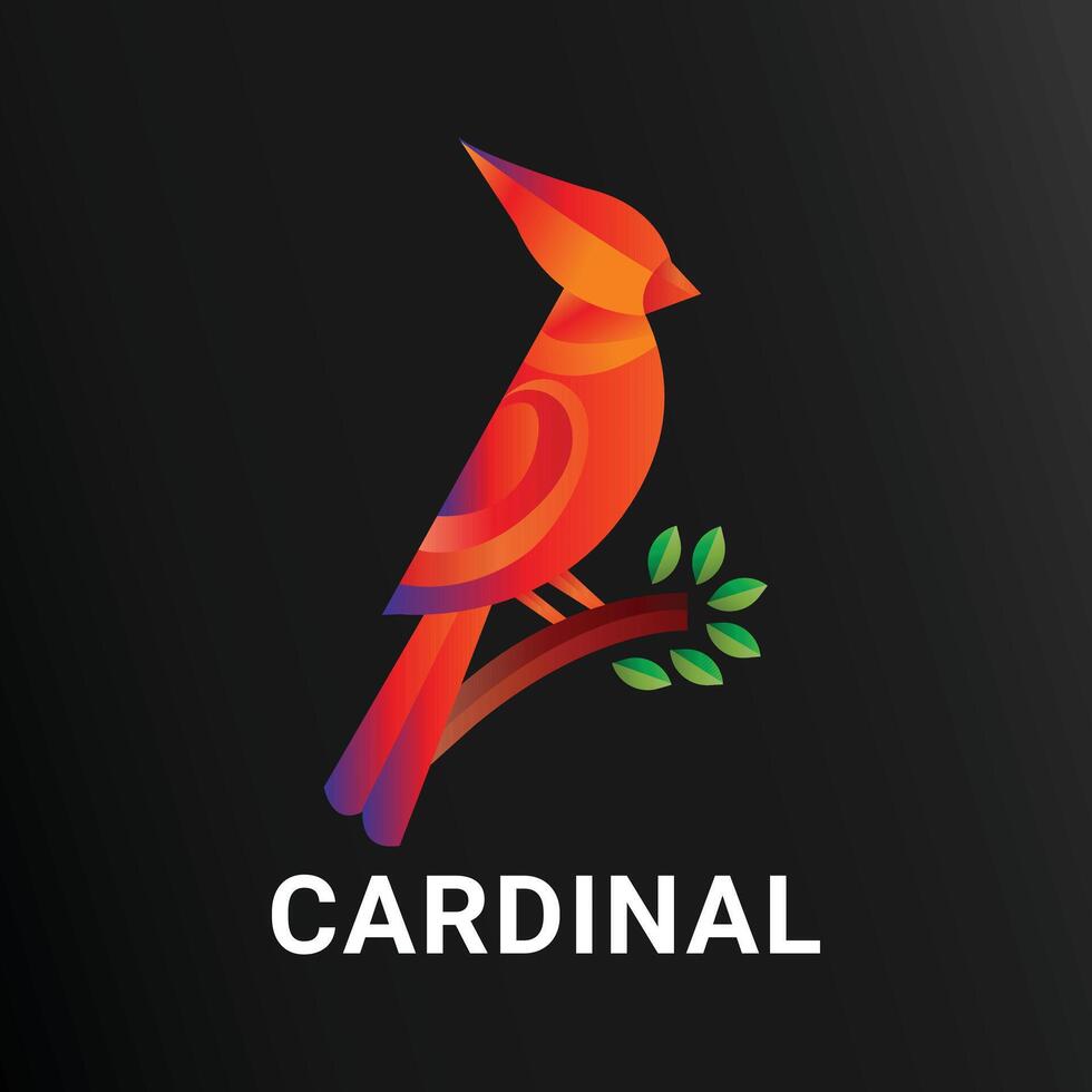 cardenal degradado vistoso logo vector