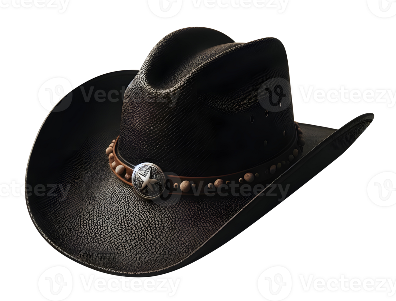 ai gegenereerd cowboy hoed PNG zwart cowboy hoed PNG zwart leer cowboy hoed PNG hoofddeksels PNG nieuw cowboy hoed transparant achtergrond