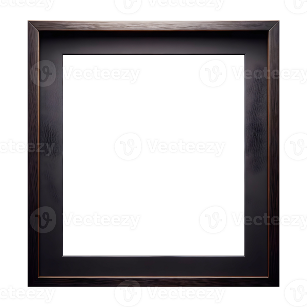 AI generated Photo frame png wooden photo frame png rustic picture