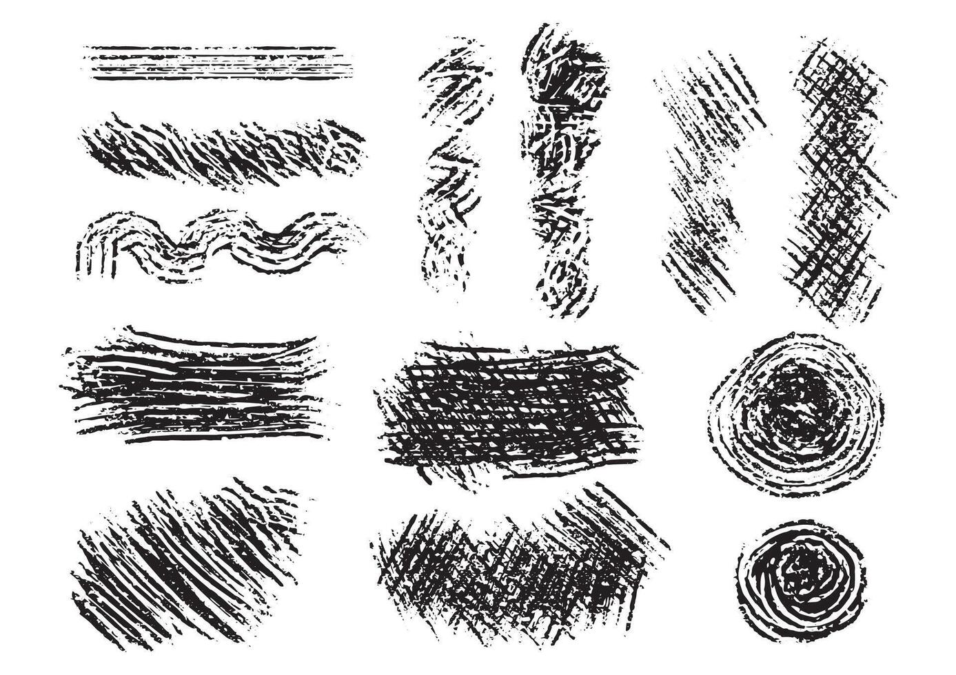 colección de aleatorio mano dibujado Escribiendo de ataque, forma, negro bolígrafo marcador formas vector conjunto