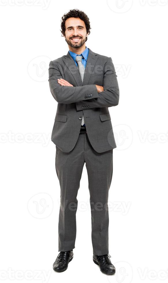 Mature businessman full length photo