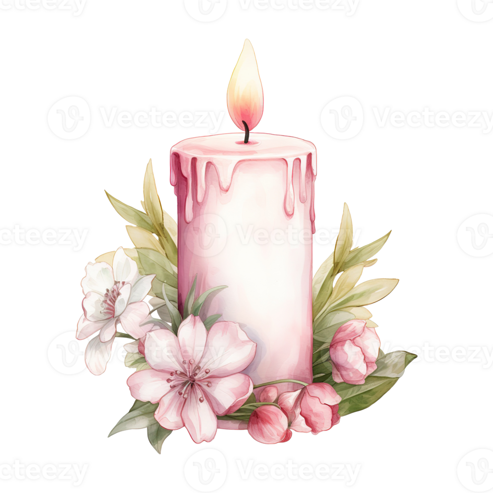 AI generated Charming Ambiance Embrace Spring with the Warmth of a Decorative Easter Candle png