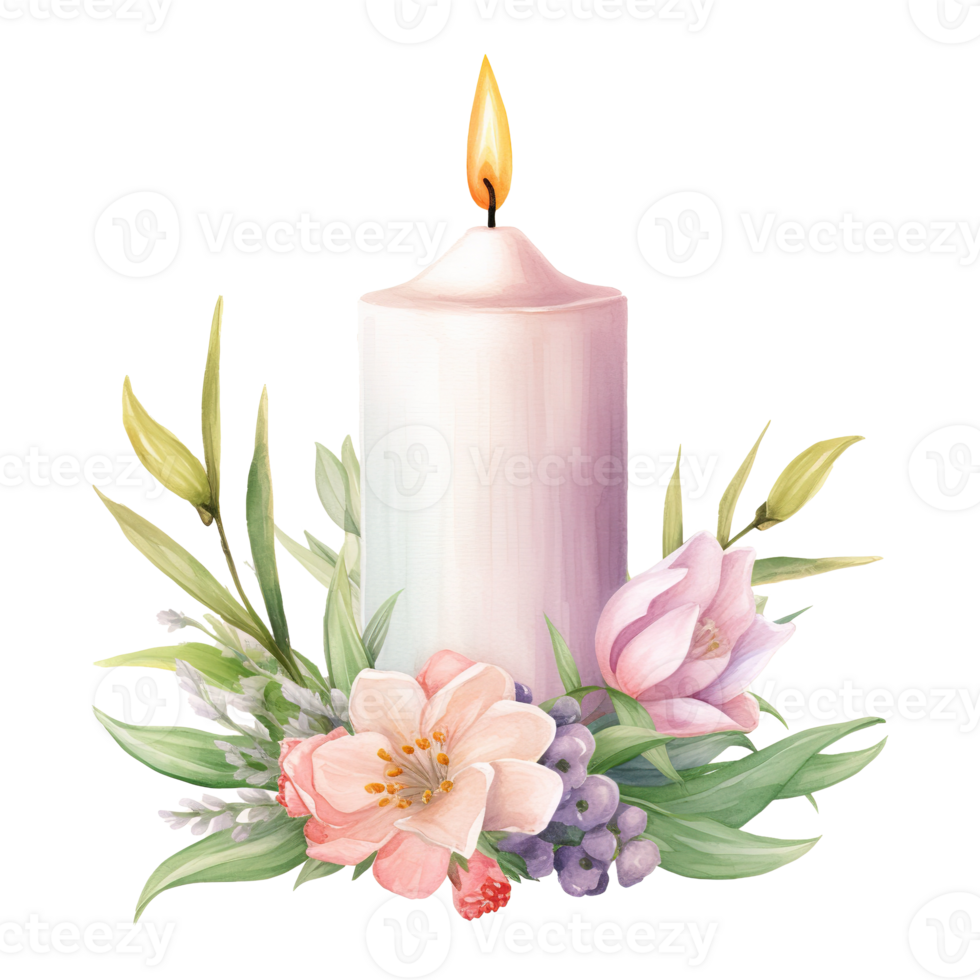 AI generated Charming Ambiance Embrace Spring with the Warmth of a Decorative Easter Candle png