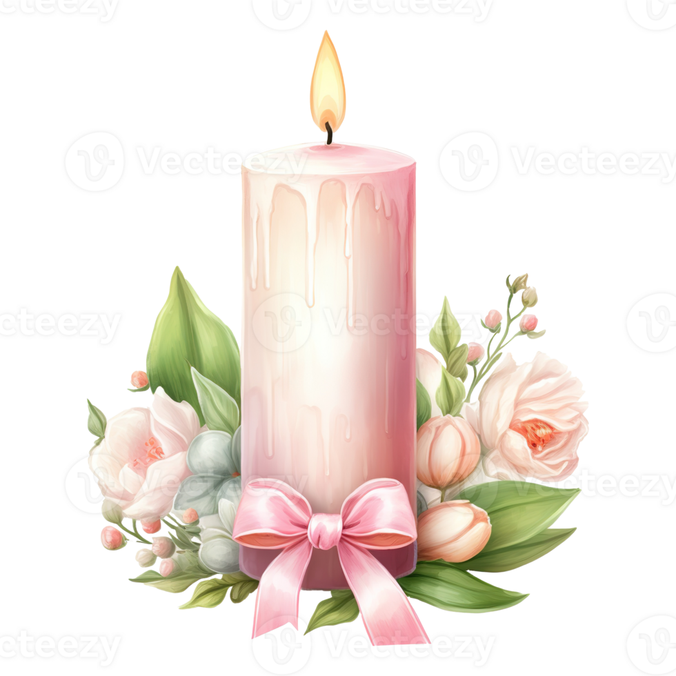 AI generated Charming Ambiance Embrace Spring with the Warmth of a Decorative Easter Candle png