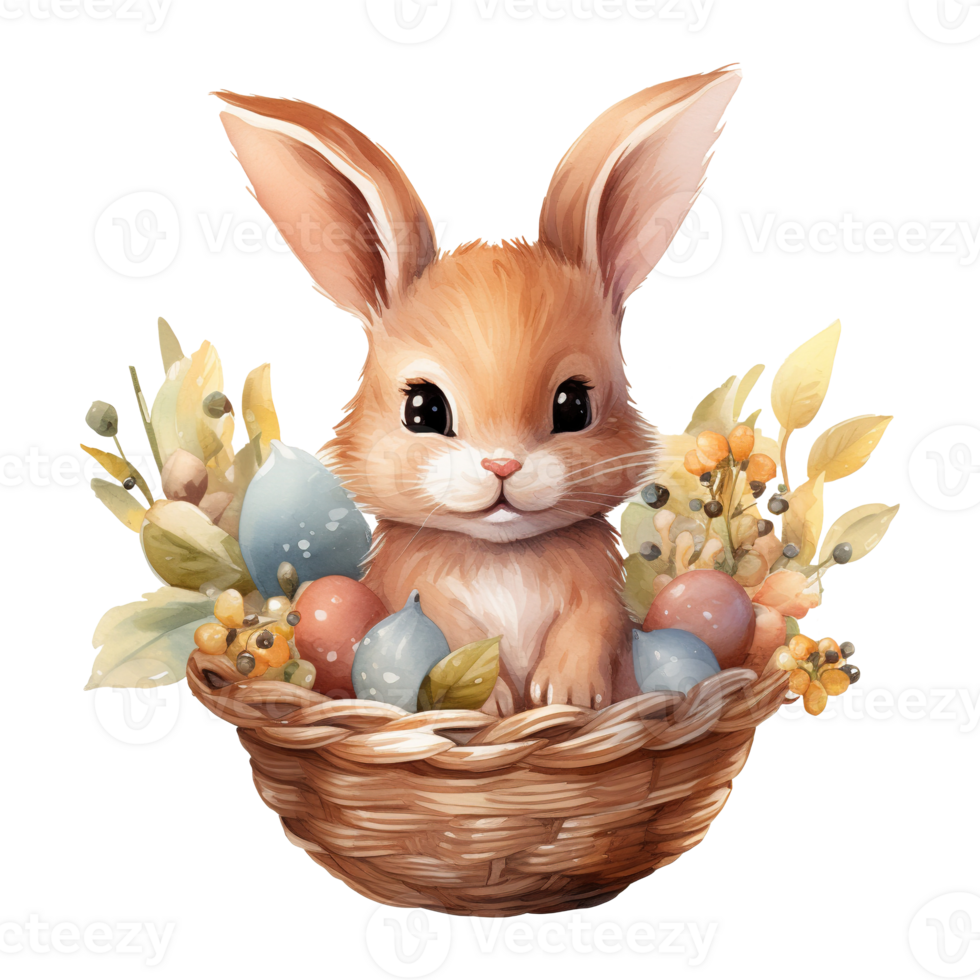 AI generated Adorable Easter Bunny A Festive and Fluffy Character for Spring Celebrations png