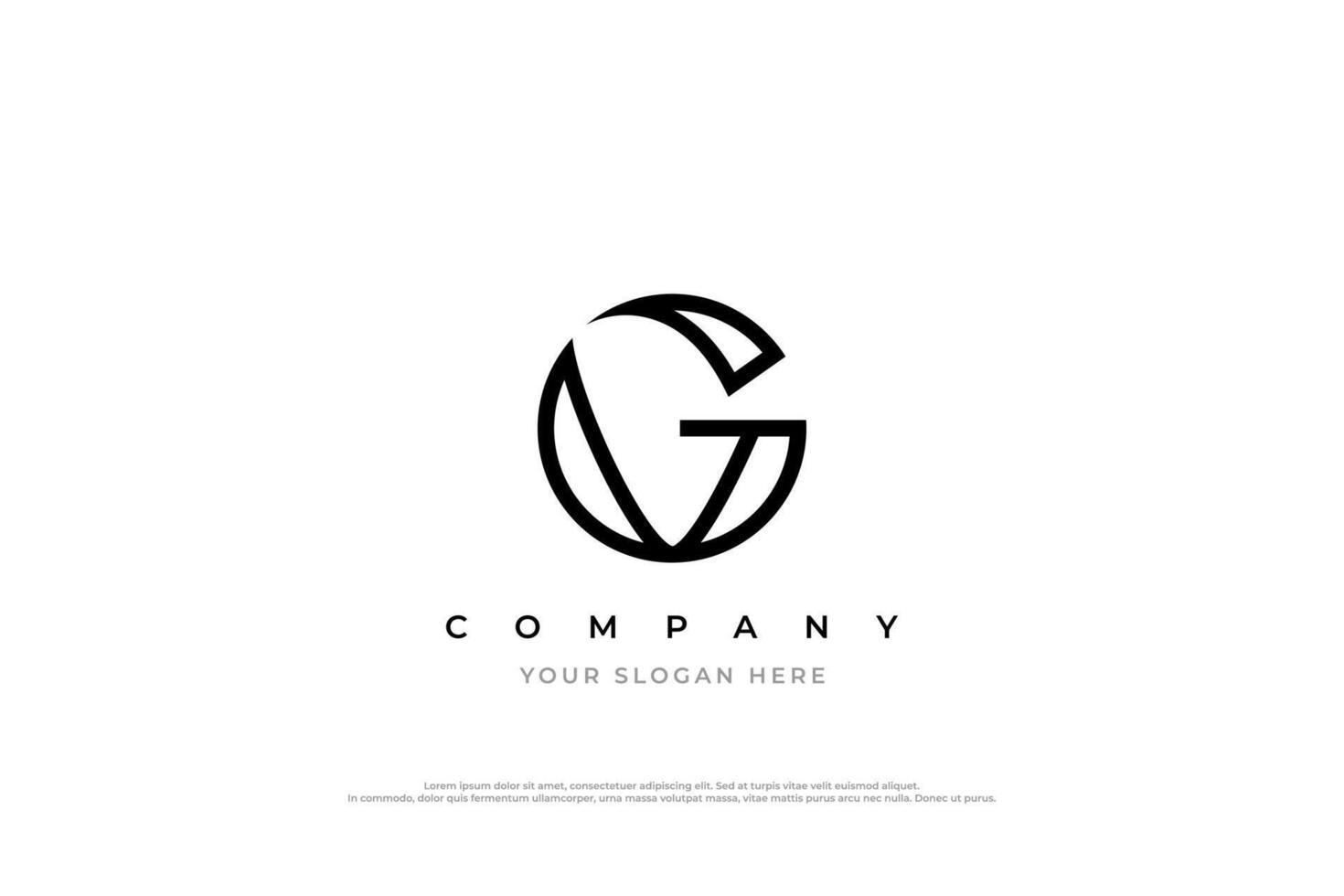 Initial Letter VG Logo or G Logo Design vector