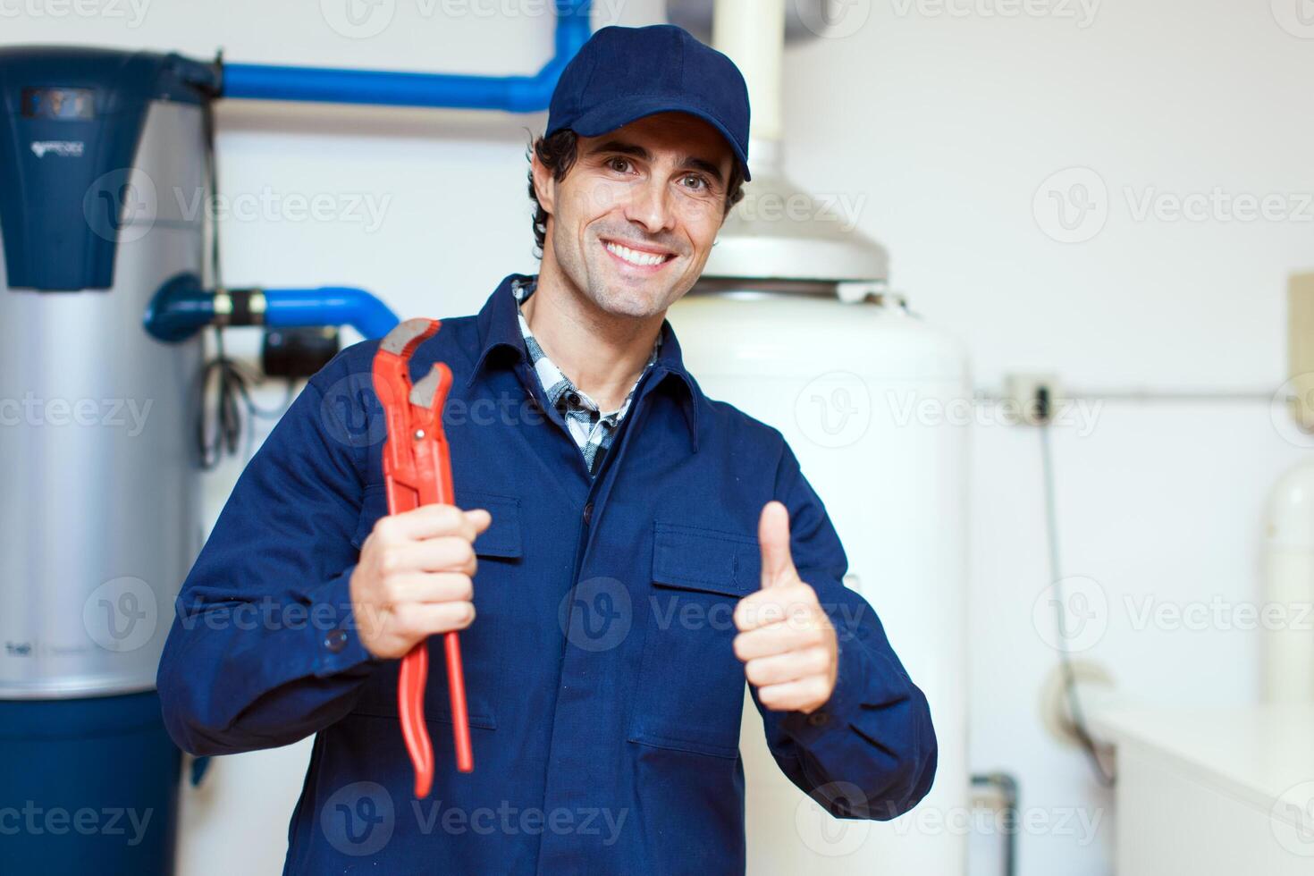 Plumber at work photo