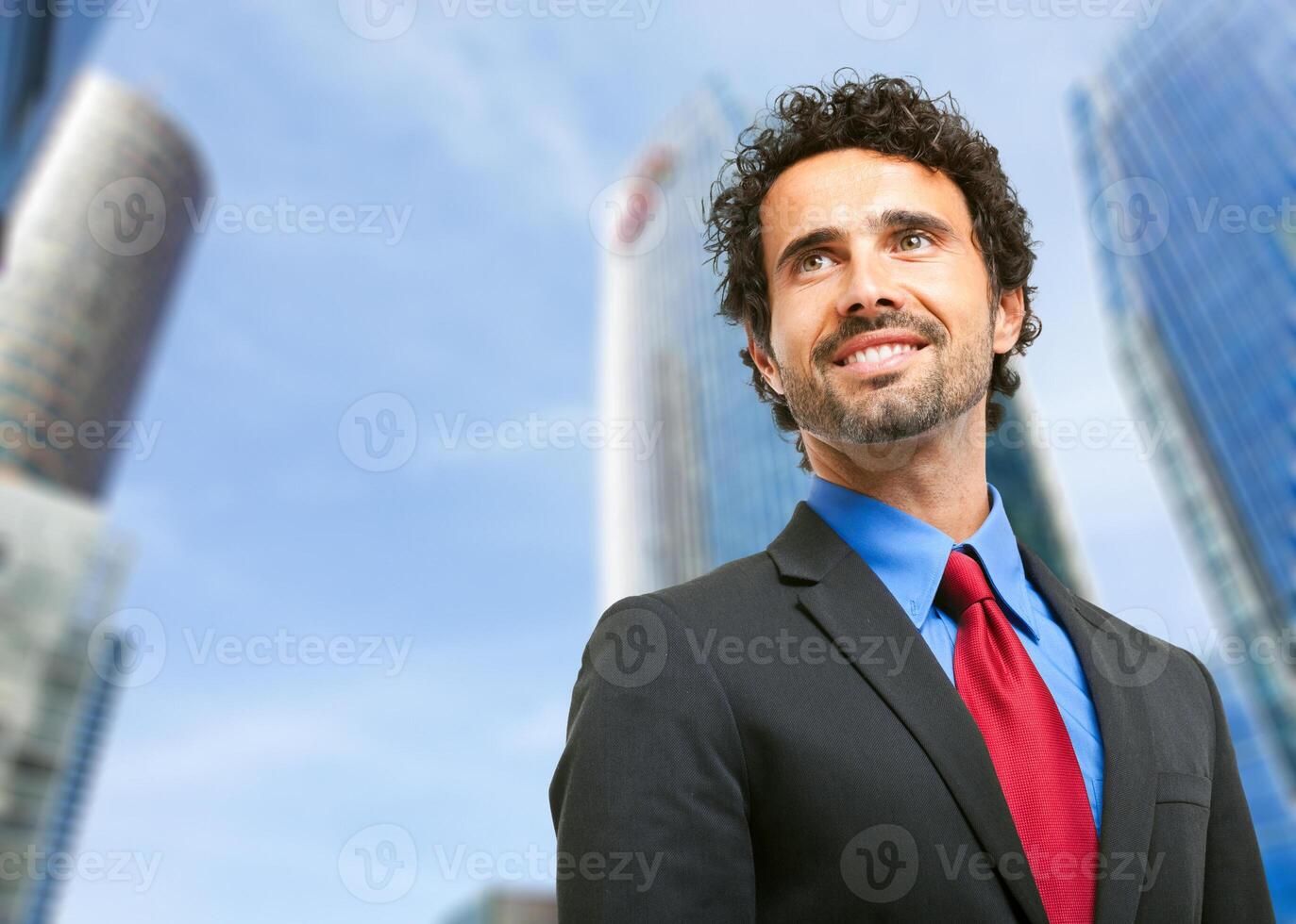 Handsome manager portrait outdoor photo