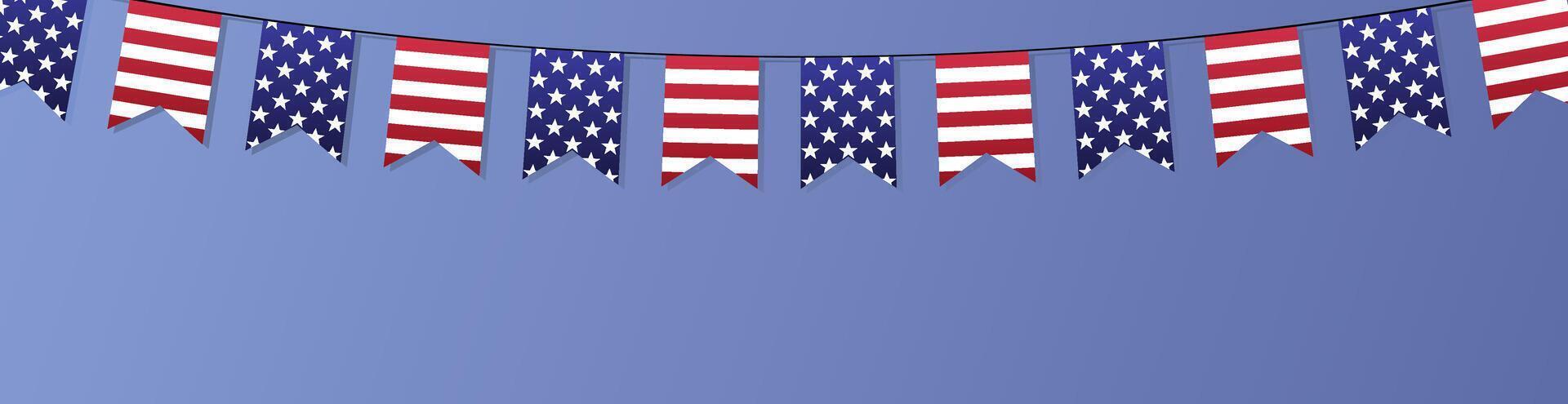 Estados Unidos web bandera. unido estados nacional banderas vector antecedentes. americano rectangular horizontal cartelera bandera