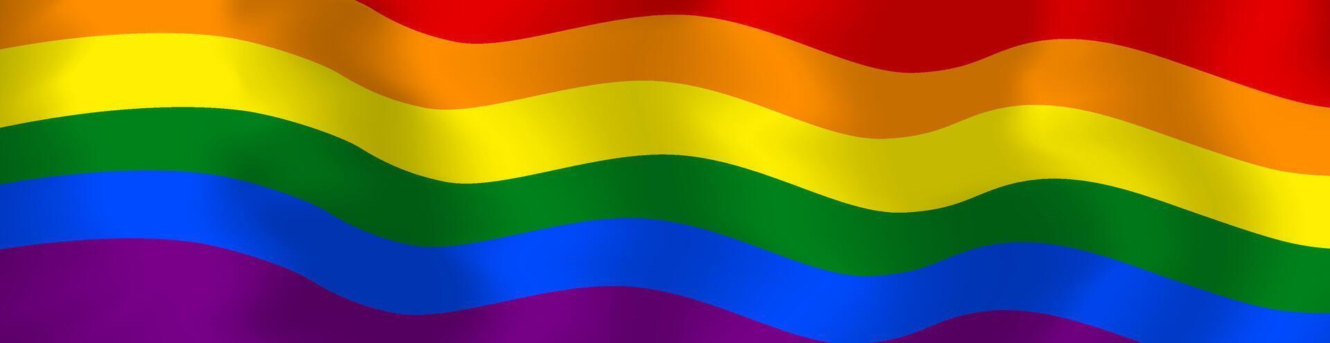 lgbt bandera. lgbtq arco iris bandera antecedentes. vector ilustración de sexual minorías símbolo en seis vistoso colores.