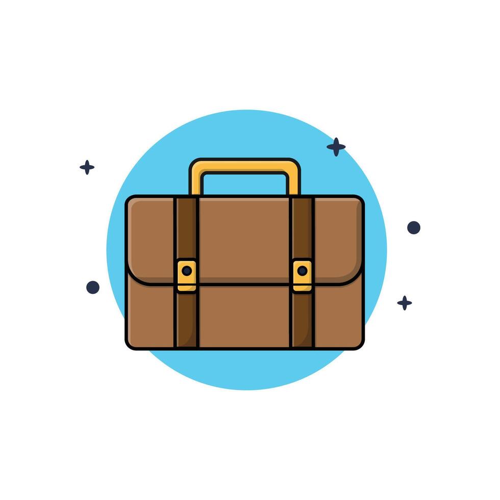 Business Suitcase Vector Illustration. business object concept