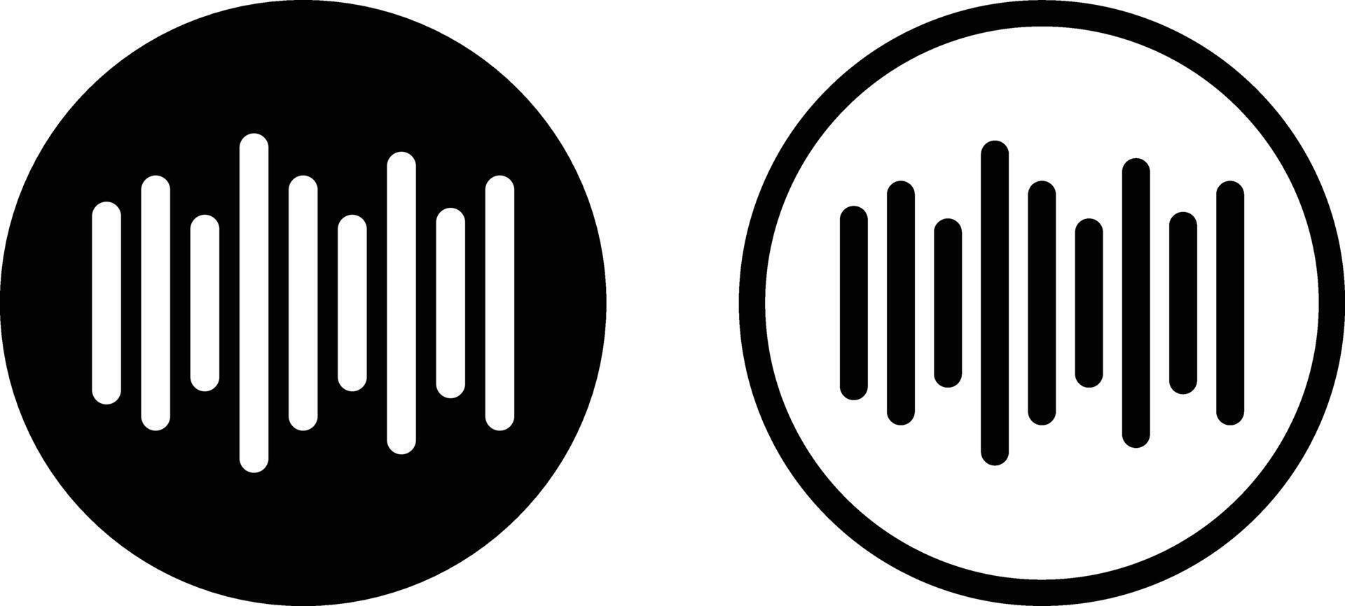 Sound wave icon set in two styles isolated on white background . Voice icon vector