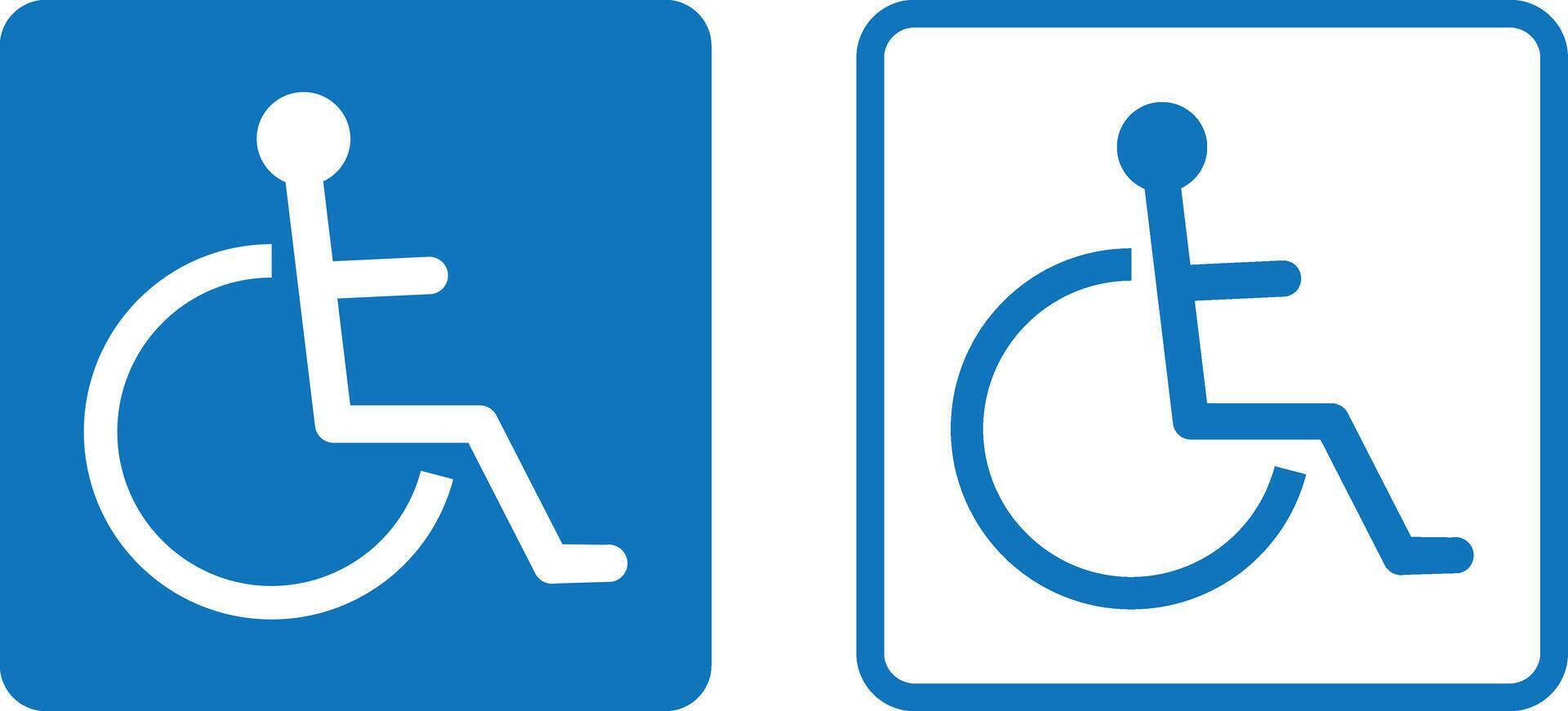 Disabled handicap icon set in two styles isolated on white background . Vector illustration