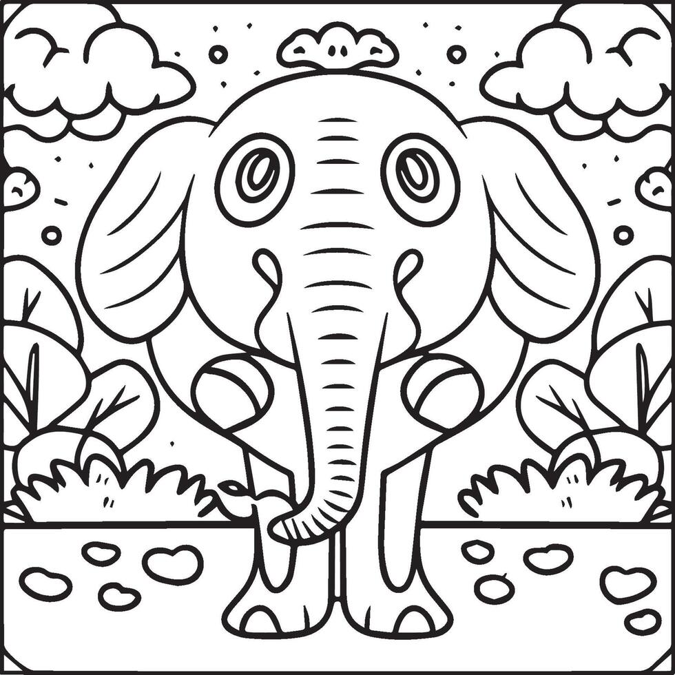 Animals coloring pages for coloring book. Animals coloring pages vector