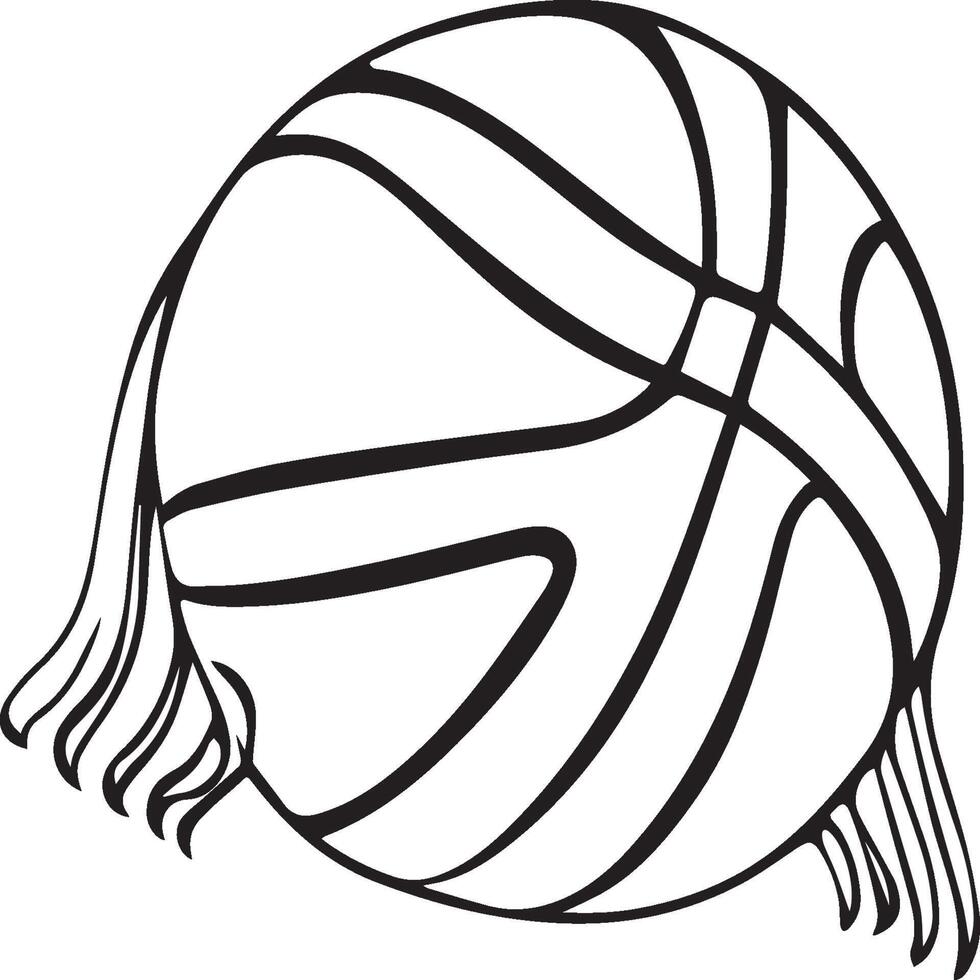 Basketball coloring pages. Basketball coloring pages for coloring book vector
