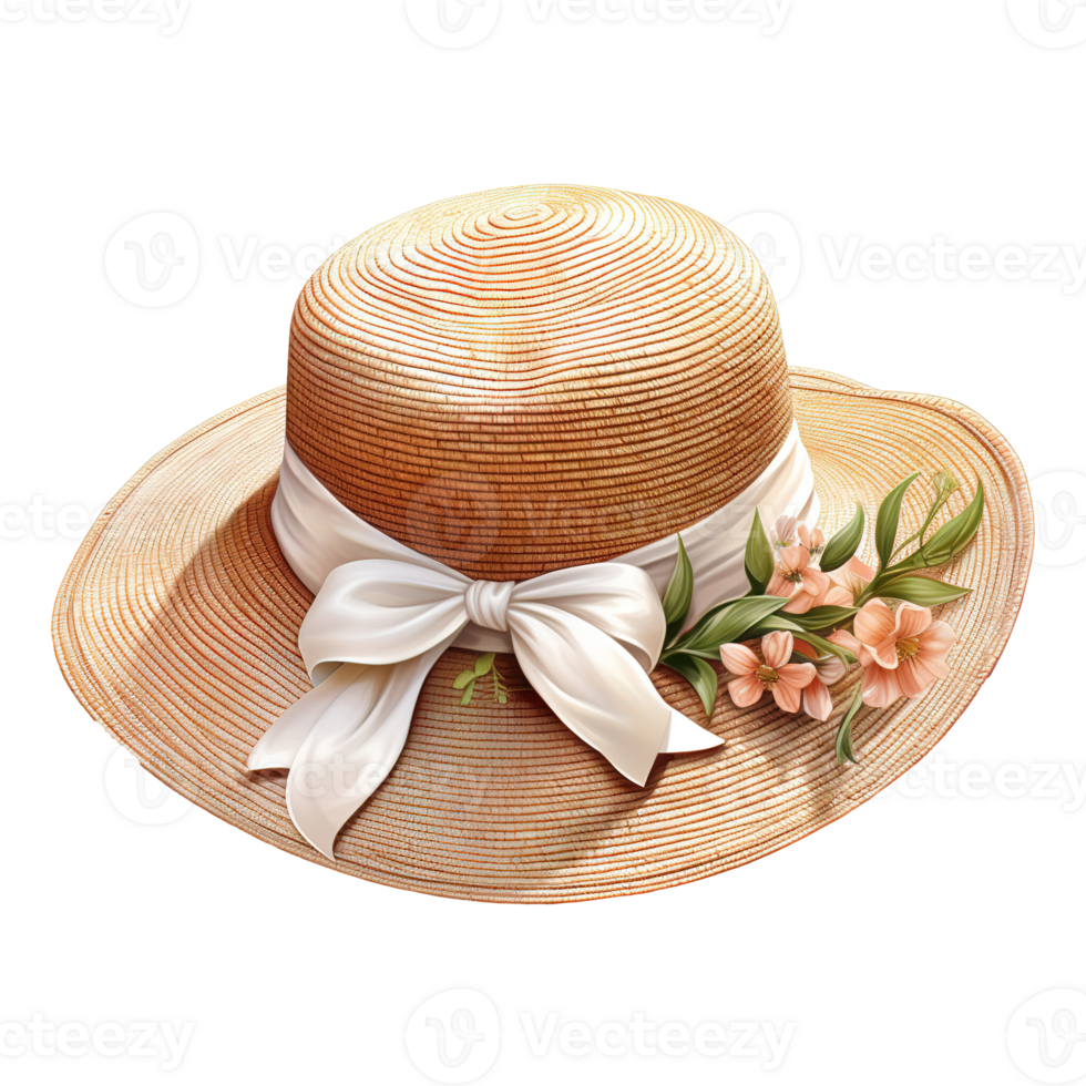 AI generated Fashionable Shade Spring Sun Hat - Elevate Your Look with a Trendy Headpiece png