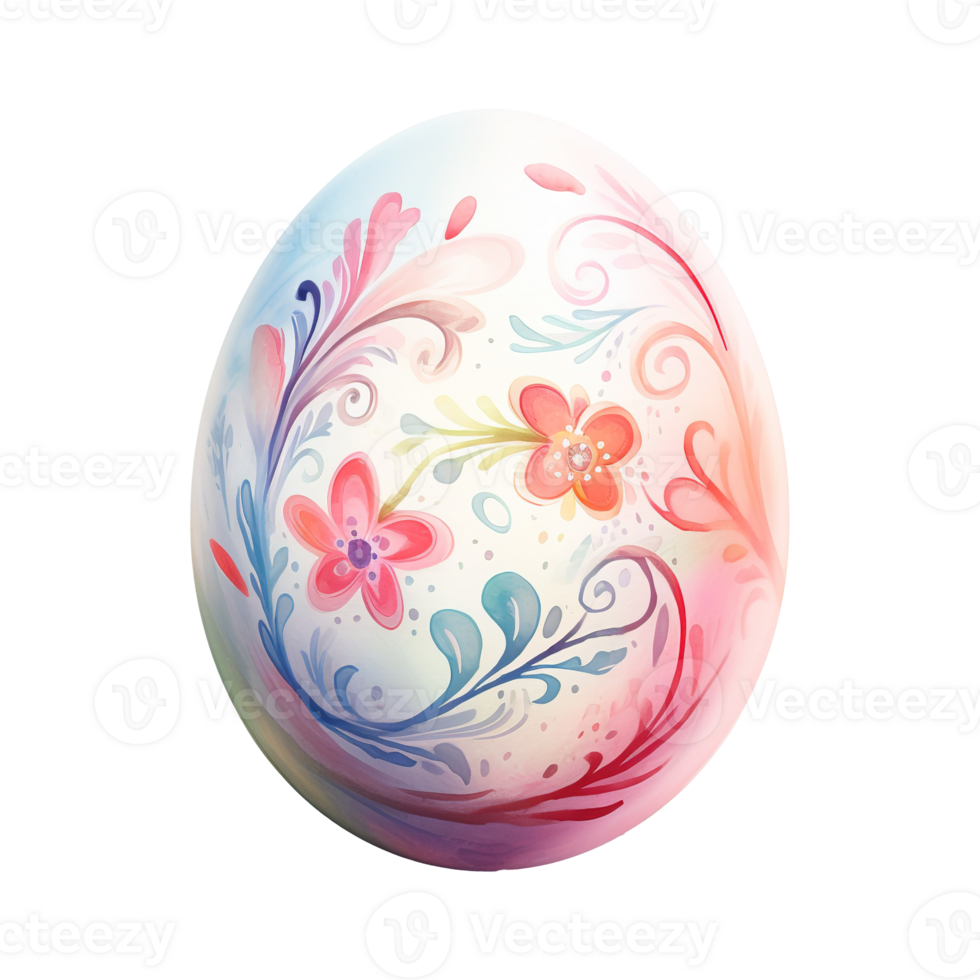 AI generated Colorful Creativity Easter Painted Egg - Vibrant Artistry for Joyful Celebrations png