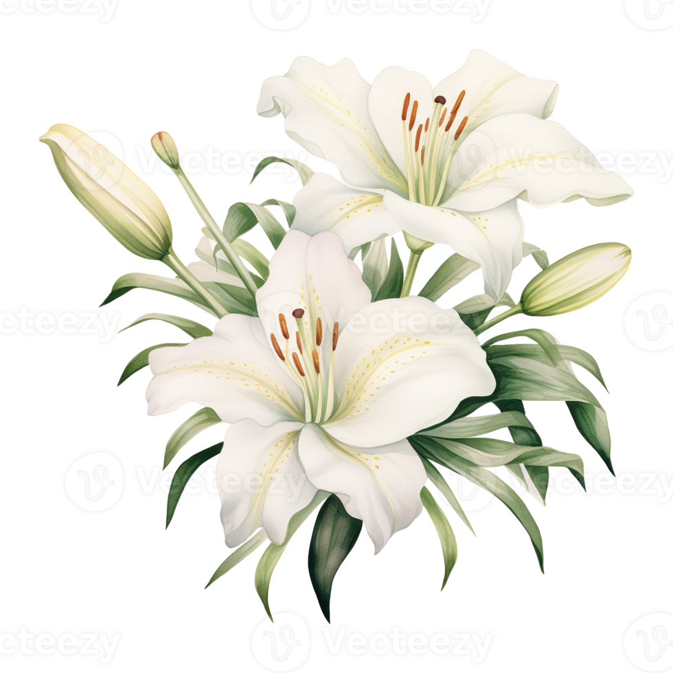 AI generated Elegant Blooms Embrace Easter with the Timeless Beauty of Easter Lily png