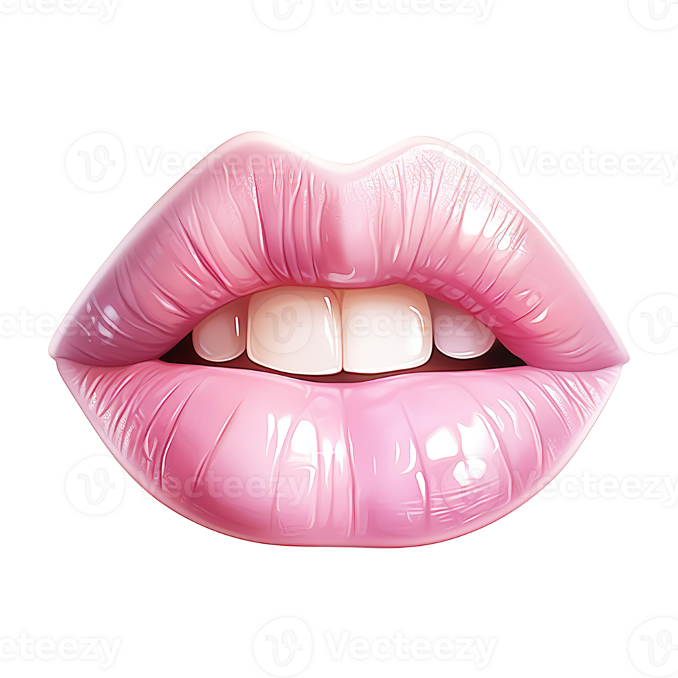 AI generated Kisses of Love Valentine Lips - Charming Feature for Heartfelt Celebrations png