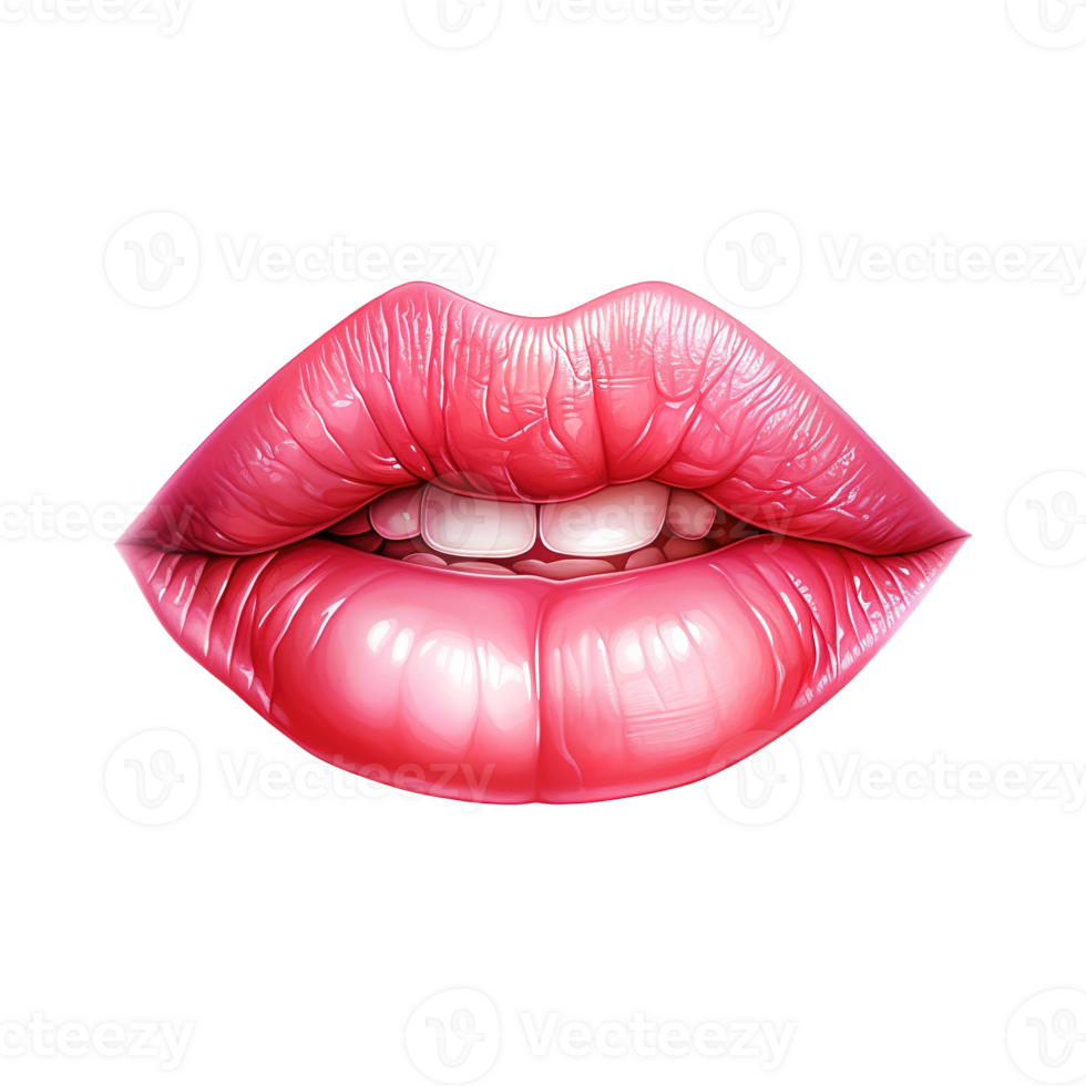 AI generated Kisses of Love Valentine Lips - Charming Feature for Heartfelt Celebrations png