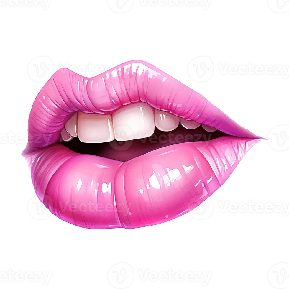 AI generated Kisses of Love Valentine Lips - Charming Feature for Heartfelt Celebrations png