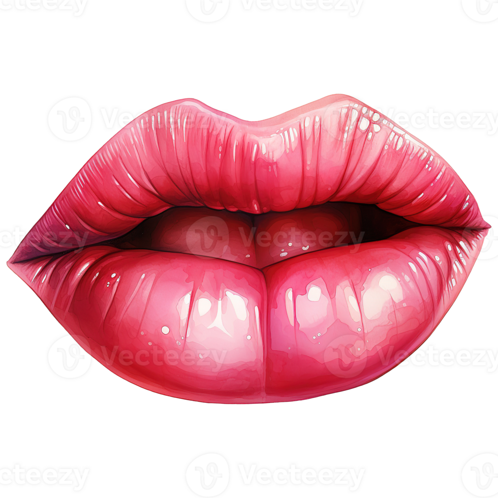 AI generated Kisses of Love Valentine Lips - Charming Feature for Heartfelt Celebrations png