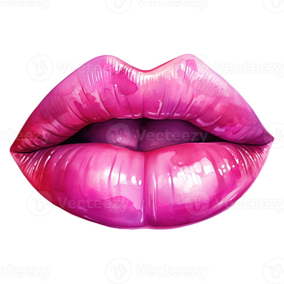 AI generated Kisses of Love Valentine Lips - Charming Feature for Heartfelt Celebrations png